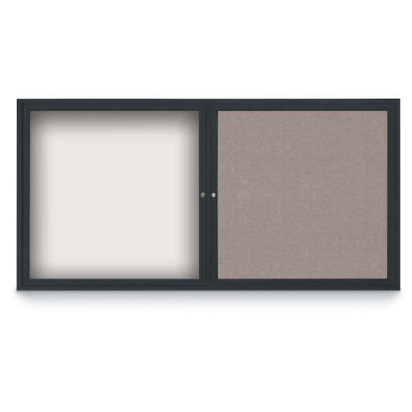 United Visual Products Corkboard, 72"x36", Pearl/Bronze UV406PLUS-BRONZE-PEARL - main